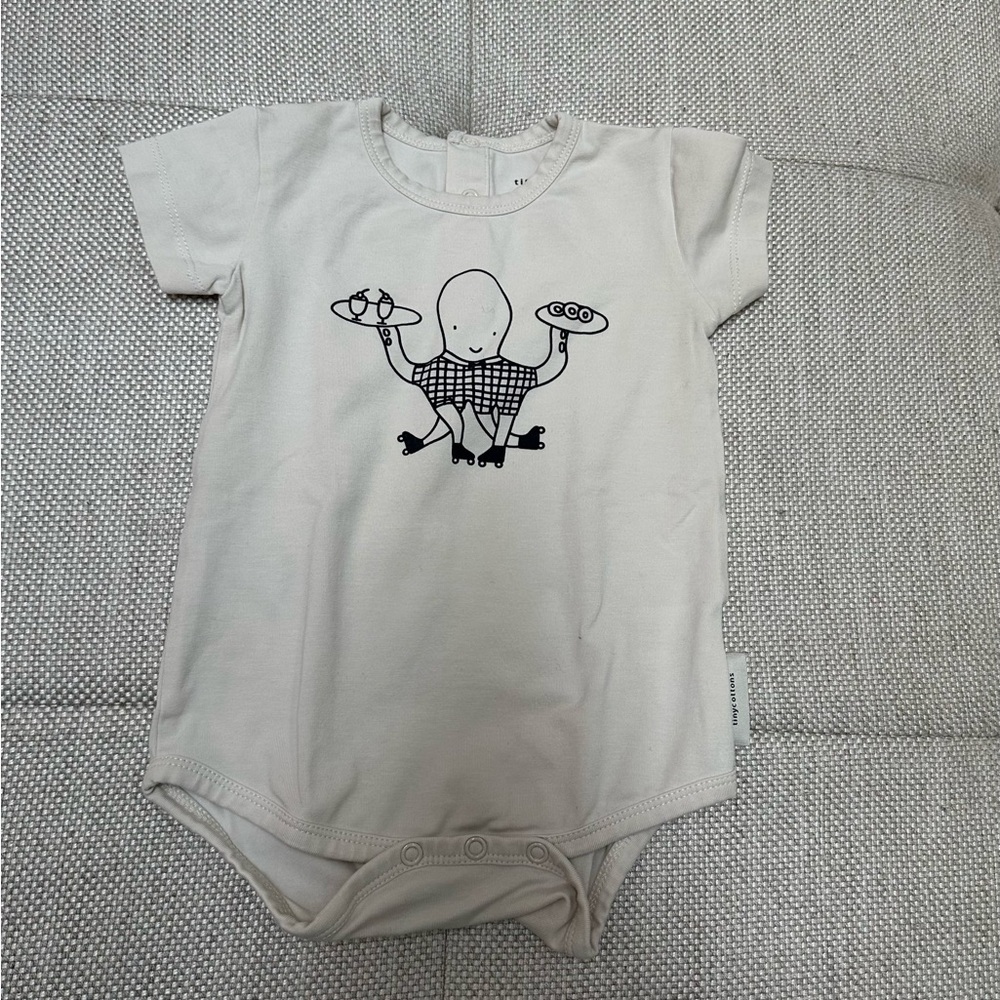 TinyCottons - Charming Cream Octopus Kids Bodysuit